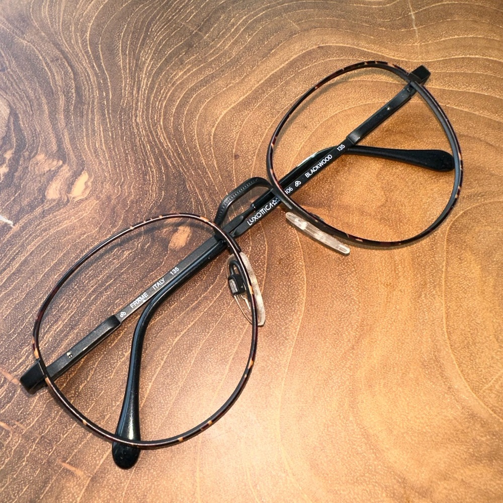 Luxottica 406 Prescription Eyeglass Frame (1990's) Made In Italy